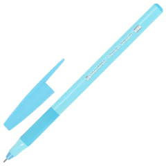 Ручка шариковая с грипом BRAUBERG &laquo;i-STICK POINT PASTEL&raquo;, СИНЯЯ, корпус ассорти, игольчатый узел 0,7 мм, линия письма 0,35 мм, 144023