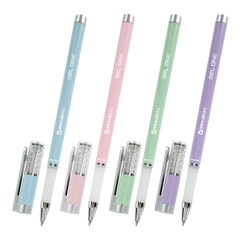 Ручка гелевая BRAUBERG &laquo;GEL ONE PASTEL&raquo;, ЧЕРНАЯ, корпус ассорти, узел 0,5 мм, линия 0,35 мм, 144039