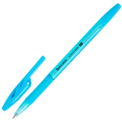 Ручка шариковая с грипом BRAUBERG &laquo;ULTRA GT NEON&raquo;, СИНЯЯ, корпус ассорти, линия 0,35 мм, 144054
