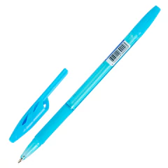 Ручка шариковая с грипом BRAUBERG &laquo;ULTRA GT NEON&raquo;, СИНЯЯ, корпус ассорти, линия 0,35 мм, 144054