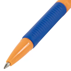 Ручки шариковые с грипом BRAUBERG &laquo;ULTRA GT ORANGE&raquo;, НАБОР 10 ШТУК, СИНИЕ, 0,35 мм, блистер, 144057