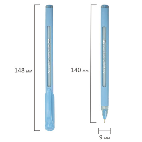 Ручка шариковая масляная BRAUBERG "Extra Glide Soft Pastel", СИНЯЯ, узел 0,7 мм, линия письма 0,35 мм, 144073 - фото 8