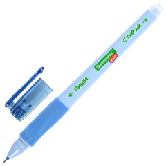 Ручка стираемая гелевая с эргономичным грипом BRAUBERG KIDS &laquo;RESTART COLOR&raquo;, СИНЯЯ, игольчатый пишущий узел 0,5 мм, линия 0,35 мм, 144097