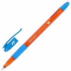 Изображение товара Ручка шариковая масляная с грипом BRAUBERG GLASSY SKY BLUE, СВЕТЛО-СИНЯЯ, узел 0,7 мм, линия письма 0,35 мм, 144107