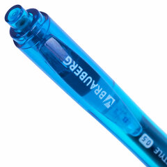 Ручка гелевая автоматическая с грипом BRAUBERG &laquo;OFFICE STYLE&raquo;, СИНЯЯ, линия 0,4 мм, 144122