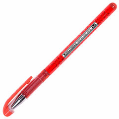 Ручка гелевая BRAUBERG &laquo;Profi-Gel PRO&raquo;, КРАСНАЯ, линия письма 0,4 мм, игольчатый наконечник 0,5 мм, печать на корпусе, 144126