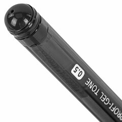 Ручка гелевая BRAUBERG &laquo;Profi-Gel TONE&raquo;, ЧЕРНАЯ, линия письма 0,4 мм, стандартный наконечник 0,5 мм, тонированный корпус, 144127