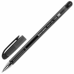 Ручка гелевая BRAUBERG &laquo;Profi-Gel TONE&raquo;, ЧЕРНАЯ, линия письма 0,4 мм, стандартный наконечник 0,5 мм, тонированный корпус, 144127