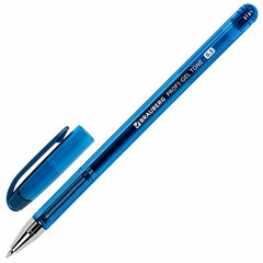 Ручка гелевая BRAUBERG &laquo;Profi-Gel TONE&raquo;, СИНЯЯ, линия письма 0,4 мм, стандартный наконечник 0,5 мм, тонированный корпус, 144128