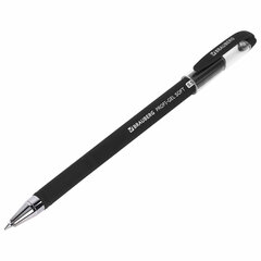 Ручка гелевая BRAUBERG &laquo;Profi-Gel SOFT&raquo;, ЧЕРНАЯ, линия письма 0,4 мм, стандартный наконечник 0,5 мм, прорезиненный корпус SOFT-TOUCH, 144129