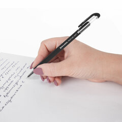 Ручка гелевая BRAUBERG &laquo;Profi-Gel SOFT&raquo;, ЧЕРНАЯ, линия письма 0,4 мм, стандартный наконечник 0,5 мм, прорезиненный корпус SOFT-TOUCH, 144129