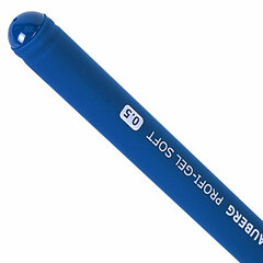 Ручка гелевая BRAUBERG &laquo;Profi-Gel SOFT&raquo;, СИНЯЯ, линия письма 0,4 мм, стандартный наконечник 0,5 мм, прорезиненный корпус SOFT-TOUCH, 144130