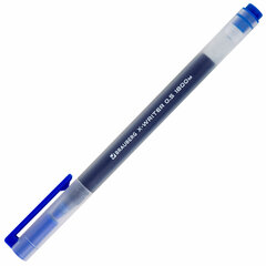 Ручки гелевые BRAUBERG &laquo;X-WRITER 1800&raquo;, УВЕЛИЧЕННАЯ ДЛИНА ПИСЬМА 1 800 м, СИНИЕ, КОМПЛЕКТ 10 ШТУК, стандартный узел 0,5 мм, 144137