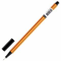 Ручка капиллярная (линер) ЧЕРНАЯ, BRAUBERG &laquo;FINE 040&raquo;, шестигранная, линия письма 0,4 мм, 144139