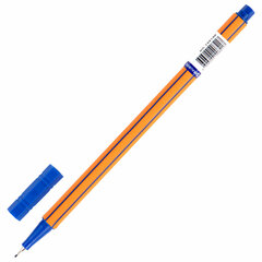 Ручка капиллярная (линер) СИНЯЯ, BRAUBERG &laquo;FINE 040&raquo;, шестигранная, линия письма 0,4 мм, 144140