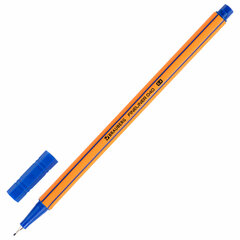 Ручка капиллярная (линер) СИНЯЯ, BRAUBERG &laquo;FINE 040&raquo;, шестигранная, линия письма 0,4 мм, 144140