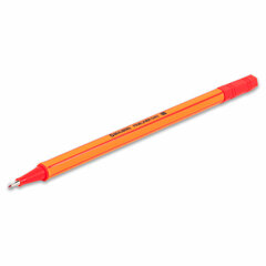 Ручка капиллярная (линер) КРАСНАЯ, BRAUBERG &laquo;FINE 040&raquo;, шестигранная, линия письма 0,4 мм, 144142