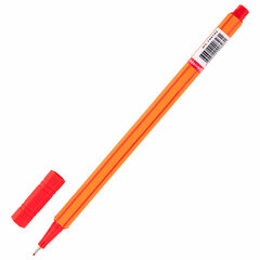 Ручка капиллярная (линер) КРАСНАЯ, BRAUBERG &laquo;FINE 040&raquo;, шестигранная, линия письма 0,4 мм, 144142