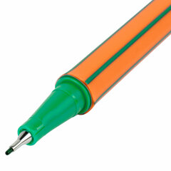 Ручка капиллярная (линер) ЗЕЛЕНАЯ, BRAUBERG &laquo;FINE 040&raquo;, шестигранная, линия письма 0,4 мм, 144144