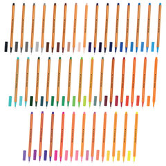 Ручки капиллярные (линеры) 40 ЦВЕТОВ, BRAUBERG &laquo;FINE 040&raquo;, шестигранные, линия 0,4 мм, 144146
