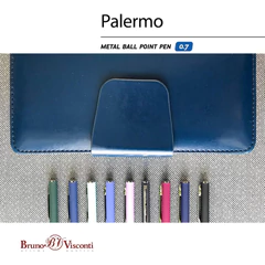 Ручка шариковая BRUNO VISCONTI &laquo;Palermo&raquo;, темно-синий металлический корпус, 0,7мм, си