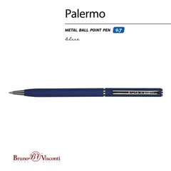 Ручка шариковая BRUNO VISCONTI &laquo;Palermo&raquo;, темно-синий металлический корпус, 0,7мм, си