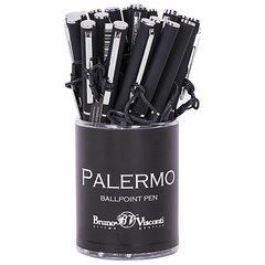 Ручка шариковая BRUNO VISCONTI &laquo;Palermo&raquo;, черный металлический корпус, 0,7 мм, синяя