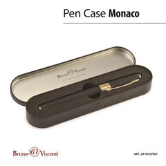 Ручка подарочная шариковая BRUNO VISCONTI &laquo;Monaco&raquo;, черный корпус, 0,5 мм, футляр, синяя, 20-0125/<wbr/>601