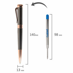 Ручка подарочная шариковая GALANT &laquo;Taut&raquo;, корпус оружейный металл, детали розовое золото, узел 0,7 мм, линия письма 0,5 мм, синяя, 144170