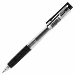 Ручка гелевая автоматическая с грипом BRAUBERG &laquo;GLA&raquo;, ЧЕРНАЯ, стандартный узел 0,5 мм, линия письма 0,35 мм, 144215