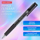 Ручка гелевая автоматическая с грипом BRAUBERG "GLA", ЧЕРНАЯ, стандартный узел 0,5 мм, линия письма 0,35 мм, 144215