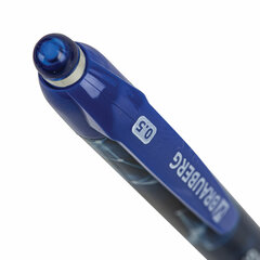 Ручка шариковая автоматическая BRAUBERG &laquo;Metropolis&raquo;, СИНЯЯ, корпус синий, пишущий узел 0,5 мм, линия письма 0,3 мм, 144221