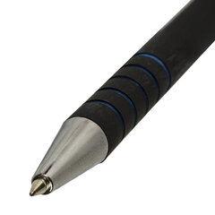 Ручка шариковая автоматическая BRAUBERG &laquo;Office Style&raquo;, СИНЯЯ, корпус черный, пишущий узел 0,5 мм, линия письма 0,3 мм, 144222