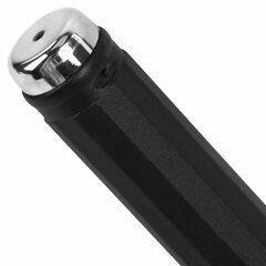 Ручка шариковая масляная BRAUBERG &laquo;Techno-X 925&raquo;, СИНЯЯ, корпус черный, серебристые детали, линия 0,5 мм, 144224