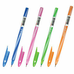 Ручка шариковая STAFF &laquo;CANDY NEON&raquo;, синяя, игольчатый узел 0,6 мм, линия 0,3 мм, 144234