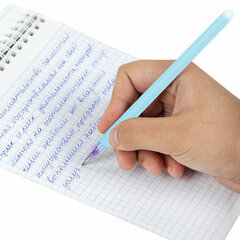 Ручка стираемая гелевая ЮНЛАНДИЯ &laquo;Лимонад&raquo;, СИНЯЯ, + 5 сменных стержней, прорезиненный корпус, узел 0,5 мм, линия письма 0,35 мм, 144241