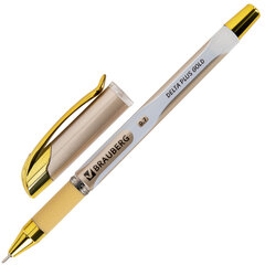 Ручка шариковая масляная с грипом BRAUBERG &laquo;Delta Plus Gold&raquo;, СИНЯЯ, пишущий узел 0,7 мм, линия письма 0,35 мм, 144256