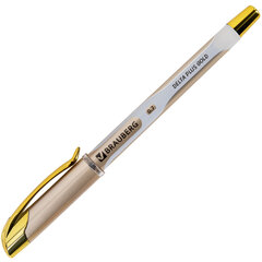Ручка шариковая масляная с грипом BRAUBERG &laquo;Delta Plus Gold&raquo;, СИНЯЯ, пишущий узел 0,7 мм, линия письма 0,35 мм, 144256
