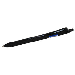 Ручка шариковая масляная автоматическая BRAUBERG &laquo;Extra Glide RT SOFT BLK&raquo;, СИНЯЯ, игольчатый наконечник 0,7 мм, линия 0,5 мм, 144261