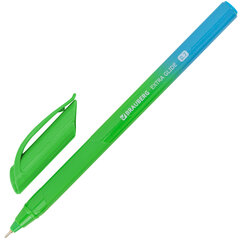 Ручка шариковая масляная BRAUBERG &laquo;Extra Glide DZ&raquo;, СИНЯЯ, трехгранная, корпус ассорти, игольчатый наконечник 0,7 мм, линия 0,5 мм, 144263