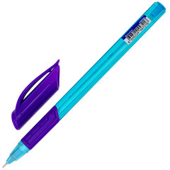 Ручка шариковая масляная с грипом BRAUBERG &laquo;Extra Glide GT Color&raquo;, СИНЯЯ, трехгранная, игольчатый наконечник 0,7 мм, линия 0,5 мм, 144264