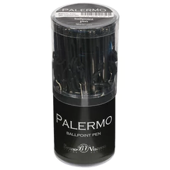 Ручка шариковая BRUNO VISCONTI &laquo;Palermo&raquo;, черный стальной корпус, 0,7 мм, синяя, 20-0250/<wbr/>20