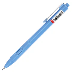 Ручка шариковая автоматическая с грипом BRAUBERG "COMFORT GRIP", СИНЯЯ, игольчатый наконечник 0,7 мм, линия письма 0,35 мм, 144323