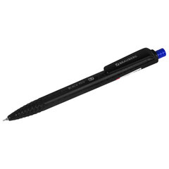 Ручка шариковая масляная автоматическая BRAUBERG &laquo;BLACK PEN RT&raquo;, СИНЯЯ, игольчатый наконечник 0,7 мм, линия письма 0,35 мм, 144326