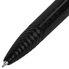 Ручка шариковая масляная автоматическая BRAUBERG &laquo;BLACK PEN RT&raquo;, СИНЯЯ, игольчатый наконечник 0,7 мм, линия письма 0,35 мм, 144326