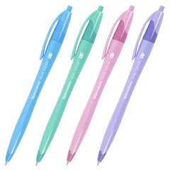 Ручка шариковая автоматическая масляная BRAUBERG &laquo;DUAL COLOR&raquo;, СИНЯЯ, игольчатый наконечник 0,7 мм, линия письма 0,35 мм, 144327