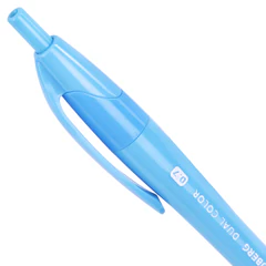 Ручка шариковая автоматическая масляная BRAUBERG &laquo;DUAL COLOR&raquo;, СИНЯЯ, игольчатый наконечник 0,7 мм, линия письма 0,35 мм, 144327
