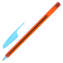 Ручки шариковые BRAUBERG X-30 ORANGE, КОМПЛЕКТ 12 шт., СИНИЕ, пишущий узел 1 мм, линия письма 0,5 мм, 144334