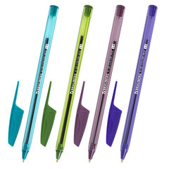 Изображение товара Ручка шариковая BRAUBERG X-30 COLOR MIX, СИНЯЯ, мягкое письмо, пишущий узел 1 мм, линия письма 0,5 мм, 144335