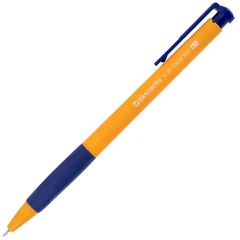 Ручки шариковые автоматические BRAUBERG A-30 COLOR MIX &laquo;WRITING 3.0&raquo;, КОМПЛЕКТ 12 ШТ., СИНИЕ, узел 0,5 мм, линия 0,25 мм, 144342